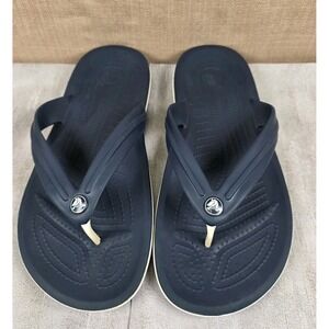 Crocs Crocband Mens 9 Womens 11 Blue Beach Pool Outdoor Flip Flops Thong Sandals